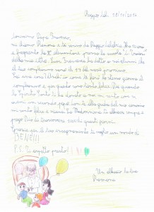 lettre de félicitations au Pape
